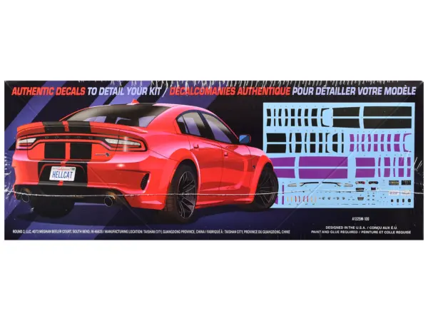 Skill 2 Model Kit 2021 Dodge Charger Hellcat Redeye Widebody 1/25 Scale Model by AMT #2