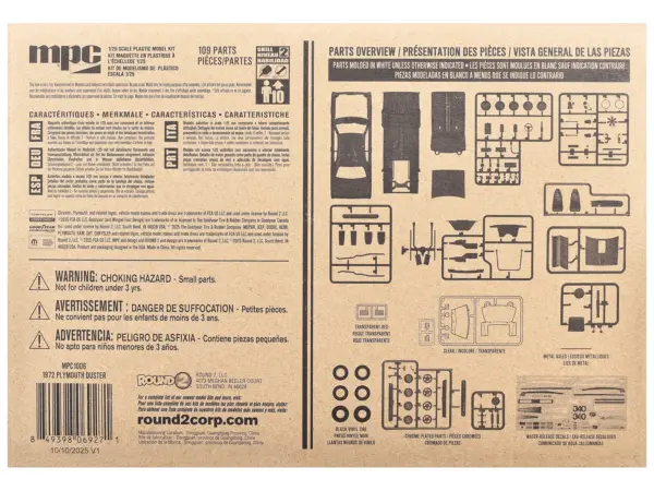 Skill 2 Model Kit 1972 Plymouth Duster 2-in-1 Kit 1/25 Scale Model by MPC #4
