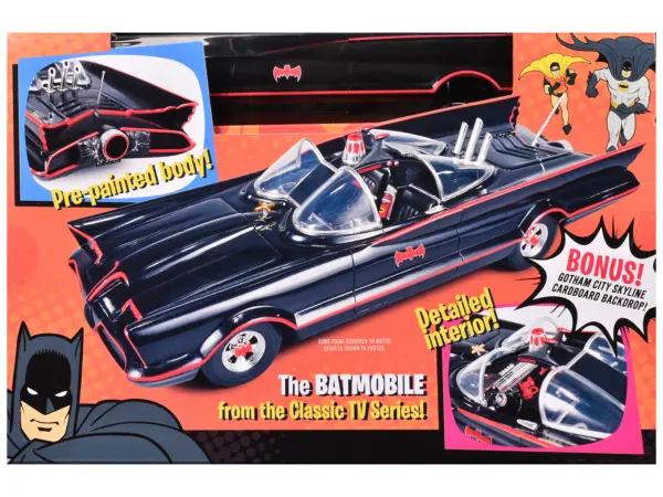 Skill 2 Model Kit Batmobile "Batman" (1966-1968) TV Series 1/25 Scale Model by Polar Lights #4