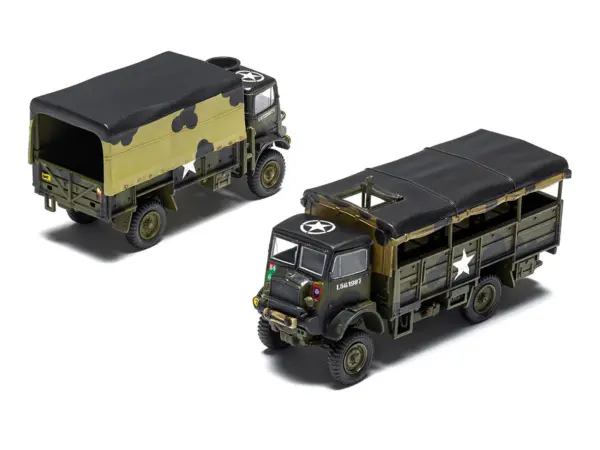 Level 2 Model Kit WWII 3-Ton General Service and Troop Trucks 1/76 Plastic Model Kit by Airfix #3