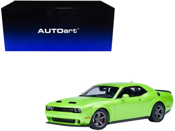 2023 Dodge Challenger SRT Super Stock Sublime Green 1/18 Model Car by Autoart #1