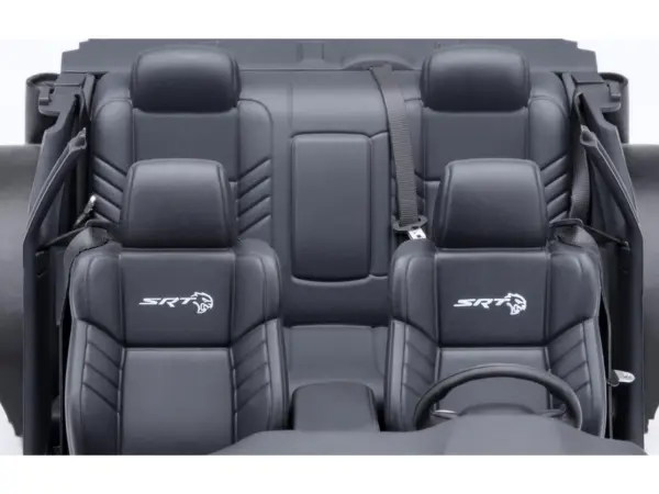 2023 Dodge Challenger SRT Super Stock Knuckle White with Carbon Stripes 1/18 Model Car by Autoart #4