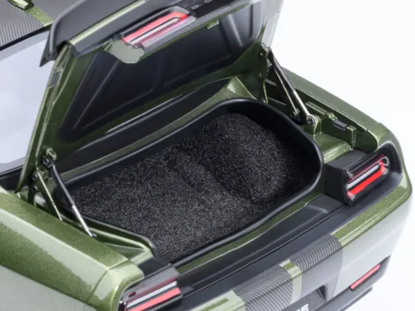 2022 Dodge Challenger SRT Jailbreak F8 Green with Carbon Stripes 1/18 Model Car by Autoart #5