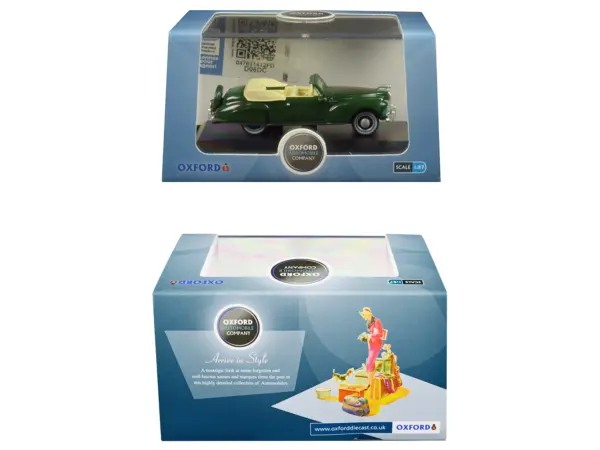 1941 Lincoln Continental Convertible Spode Green 1/87 (HO) Scale Diecast Model Car by Oxford Diecast #3