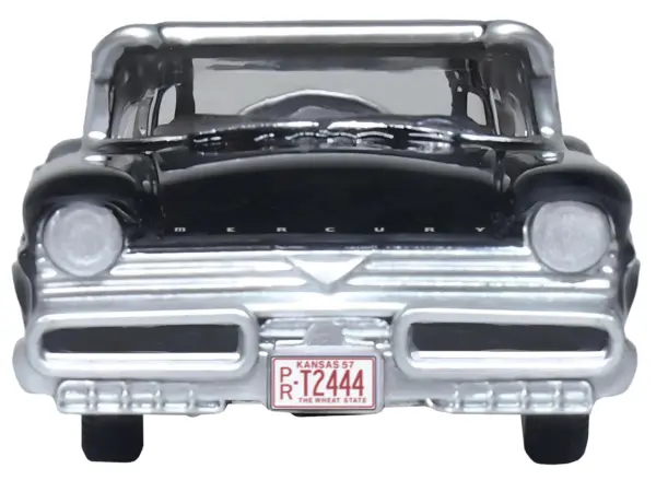 1957 Mercury Montclair Tuxedo Black 1/87 (HO) Scale Diecast Model Car by Oxford Diecast #3