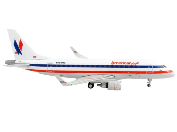 Embraer ERJ-170 Commercial Aircraft "American Airlines - American Eagle" White with Blue and Red Stripes 1/400 Diecast Model Airplane by GeminiJets #2