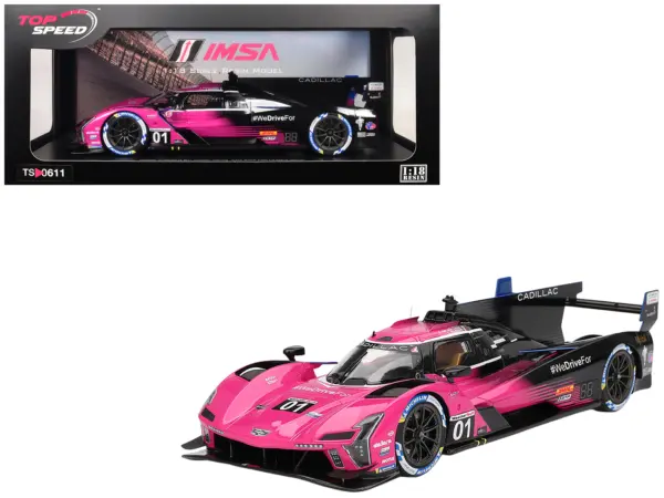 Cadillac V-Series.R #01 Sebastien Bourdais - Scott Dixon - Renger van der Zande "Cadillac Racing" Winner IMSA "Petit Le Mans" (2024) 1/18 Model Car by Top Speed #1