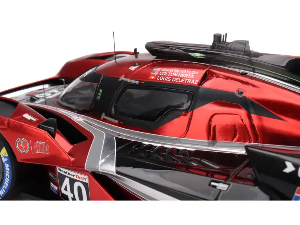 Acura ARX-06 GTP #40 Louis Deletraz - Colton Herta - Jordan Taylor "Wayne Taylor Racing with Andretti" Winner "12 Hours of Sebring" (2024) 1/18 Model Car by Top Speed #2
