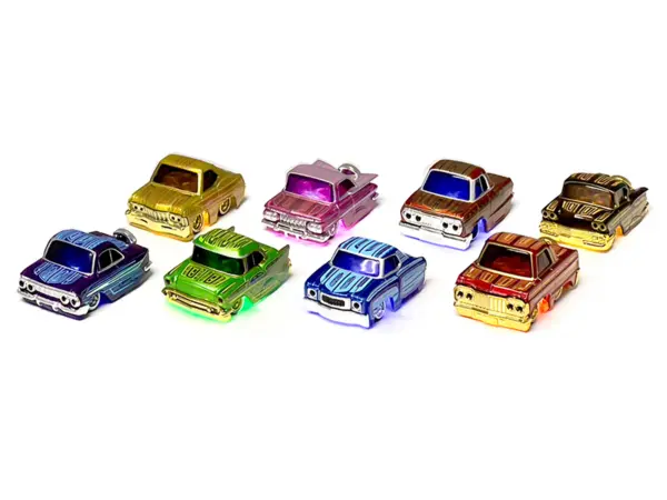 "Lowriders Show Glow" Series 1 Set of 8 Pieces Diecast Model Cars by CarTuned #2