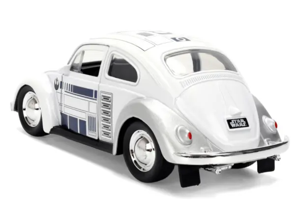 1959 Volkswagen Beetle "R2-D2" Livery White with Graphics "Star Wars" Franchise "Hollywood Rides" Series 1/32 Diecast Model Car by Jada #5