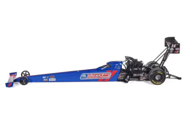 NHRA TFD (Top Fuel Dragster) #14TF Tony Stewart "MOPAR Direct Connection" Blue and Red (2025) 1/24 Diecast Model by Auto World #3