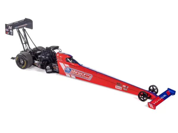 NHRA TFD (Top Fuel Dragster) #14TF Tony Stewart "MOPAR Direct Connection" Blue and Red (2025) 1/24 Diecast Model by Auto World #5