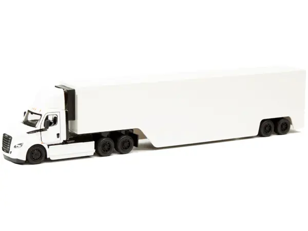 Freightliner eCascadia Truck with Container Trailer White 1/62 Diecast Model Car by Kinsmart #2