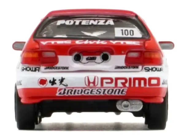 Honda Civic EG6 RHD (Right Hand Drive) #100 Osamu Nakako - Hideki Okada "Mugen Honda" "Japanese Touring Car Championship" (1993) 1/64 Diecast Model Car by BM Creations #5