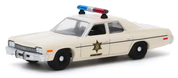 1975 Dodge Monaco Cream "Hazzard County Sheriff" "Hobby Exclusive" 1/64 Diecast Model Car by Greenlight #2