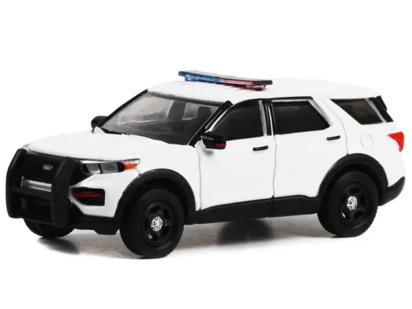 2022 Ford Police Interceptor Utility White with Light Bar "Hot Pursuit" "Hobby Exclusive" Series 1/64 Diecast Model Car by Greenlight #2
