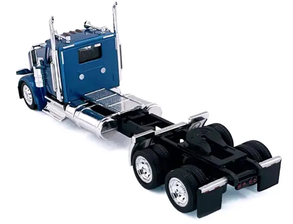 Peterbilt 589 2-Axel Day Cab Blue Metallic 1/87 (HO) Plastic Model Car by HO Logistics #3