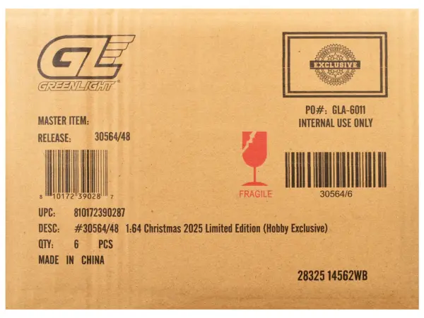 "Christmas 2025 Limited Edition" Set of 6 Cars 1/64 Diecast Model Cars by Greenlight #3