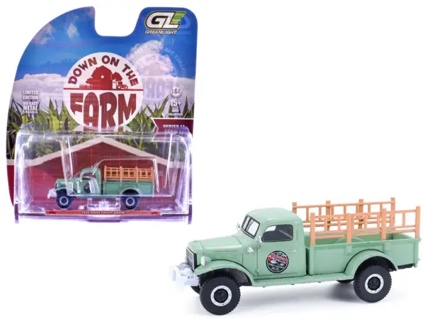 1946 Dodge Power Wagon Pickup Truck "Strawberry Farm" Green "Down on the Farm" Series 11 1/64 Diecast Model by Greenlight #1