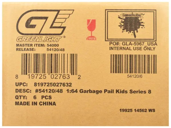 "Garbage Pail Kids" Series #8 Set of 6 pieces 1/64 Diecast Models by Greenlight #3