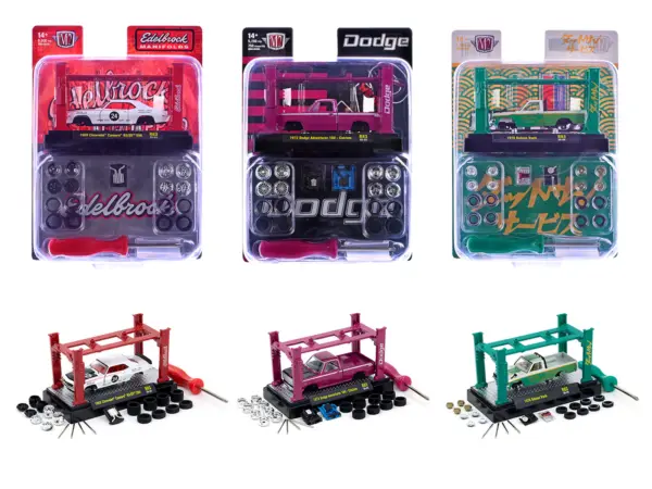 Model Kit 3 piece Car Set Release #83 Limited Edition to 6000 pieces Worldwide 1/64 Diecast Model Cars by M2 Machines #1