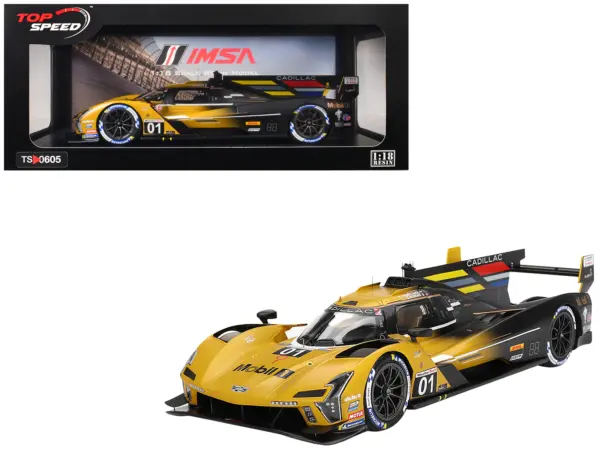 Cadillac V-Series.R #01 Sebastien Bourdais - Scott Dixon - Renger van der Zande "Cadillac Racing" 2nd Place "12 Hours of Sebring" (2024) 1/18 Model Car by Top Speed #1