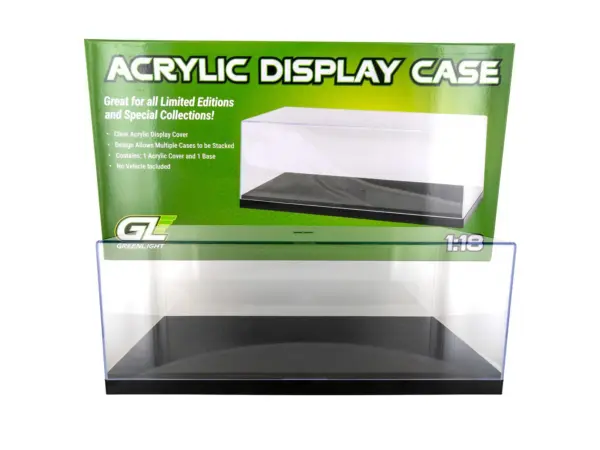 Acrylic Display Case for 1/18-1/24 Scale Model Cars with Black Plastic Base (Replaces Greenlight 55020) by Greenlight #3