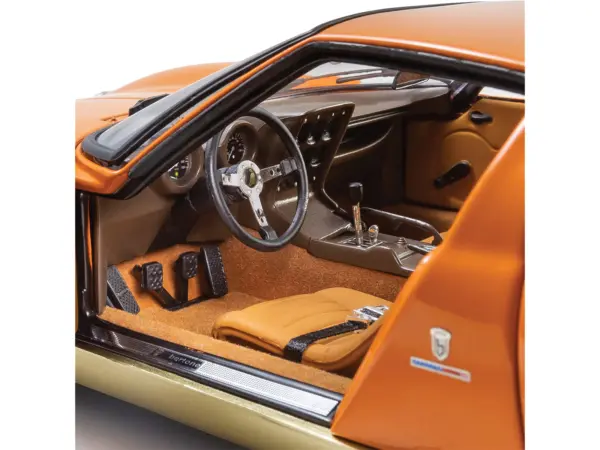 Lamborghini Miura P 400 Orange 1/18 Diecast Model Car by Kyosho #3