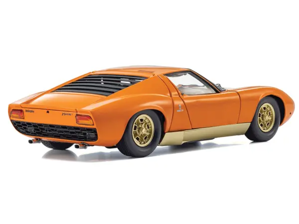 Lamborghini Miura P 400 Orange 1/18 Diecast Model Car by Kyosho #5