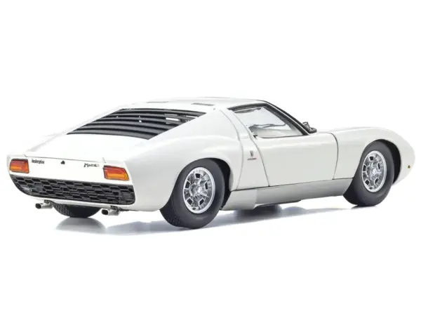 Lamborghini Miura P 400 White 1/18 Diecast Model Car by Kyosho #5