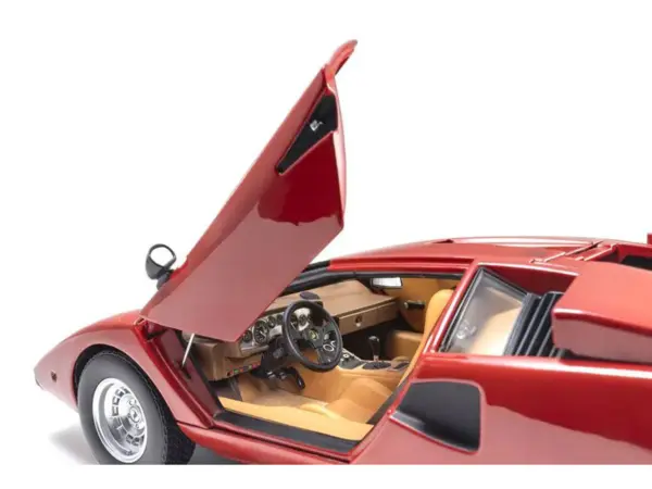 Lamborghini Countach LP 400 Red 1/18 Diecast Model Car by Kyosho #3
