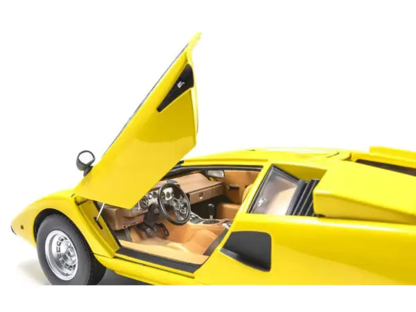 Lamborghini Countach LP 400 Yellow 1/18 Diecast Model Car by Kyosho #2