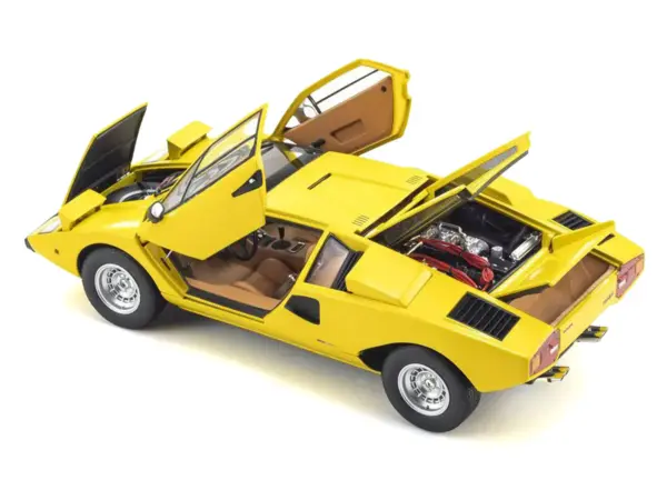 Lamborghini Countach LP 400 Yellow 1/18 Diecast Model Car by Kyosho #4