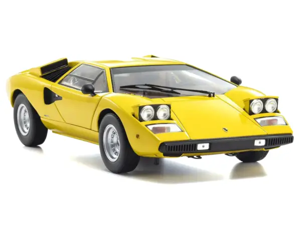 Lamborghini Countach LP 400 Yellow 1/18 Diecast Model Car by Kyosho #5