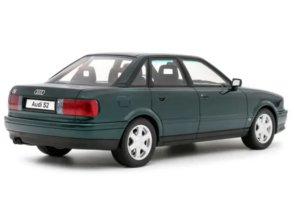1993 Audi S2 Sedan Emerald Green Metallic Limited Edition to 2000 pieces Worldwide 1/18 Model Car by Otto Mobile #5