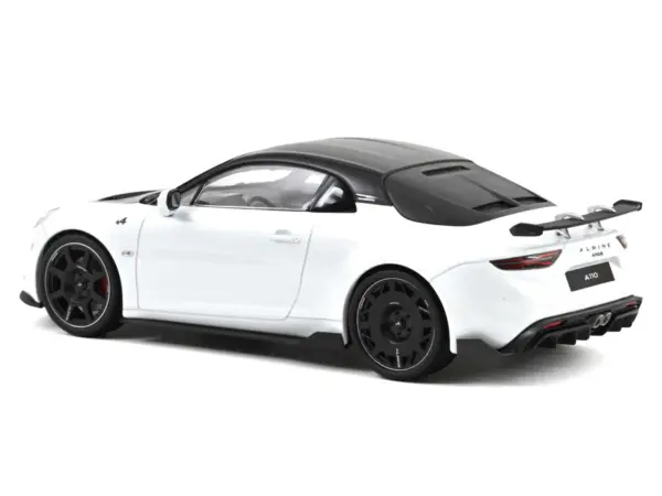 2024 Alpine A110 R Pearl White Metallic with Carbon Hood and Top 1/18 Diecast Model Car by Norev #3