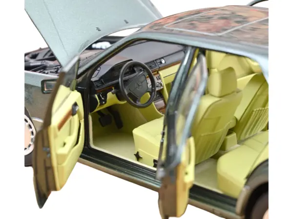 1990 Mercedes-Benz 230 E Night Green Metallic with Green Interior 1/18 Diecast Model Car by Norev #4