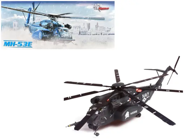 Sikorsky MH-53E Sea Dragon Helicopter "United States Navy Vanguard Tail Number 540" Dark Gray 1/72 Diecast Model by Panzerkampf #1