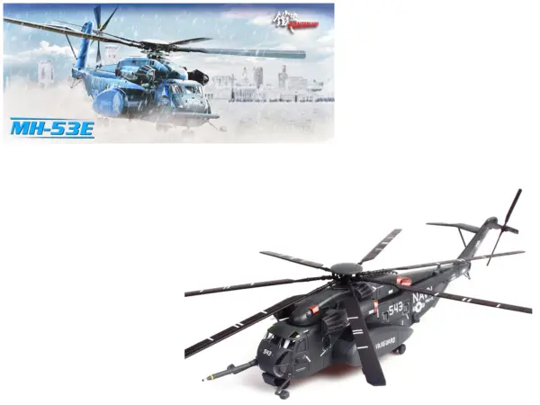 Sikorsky MH-53E Sea Dragon Helicopter "United States Navy Vanguard Tail Number 543" Dark Gray 1/72 Diecast Model by Panzerkampf #1