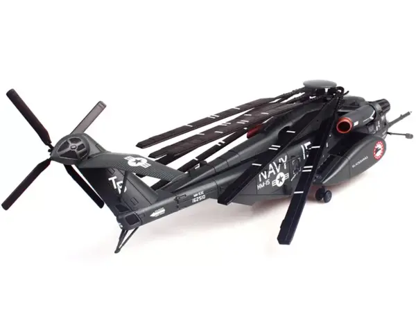 Sikorsky MH-53E Sea Dragon Helicopter "United States Navy Blackhawks Tail Number 15" Dark Gray 1/72 Diecast Model by Panzerkampf #4