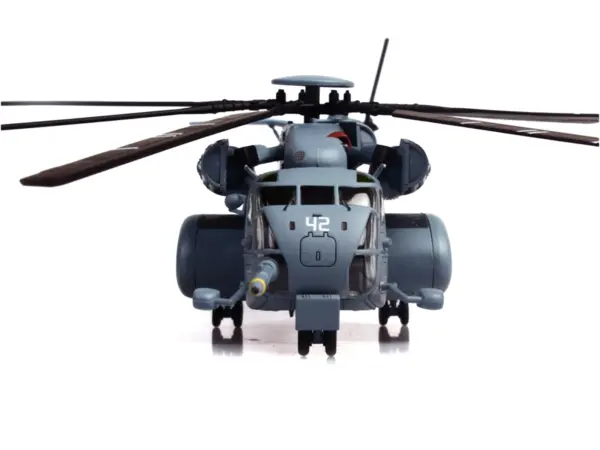 Sikorsky MH-53E Sea Dragon Helicopter "United States Navy Black Stallions Tail Number 42" Light Gray 1/72 Diecast Model by Panzerkampf #4