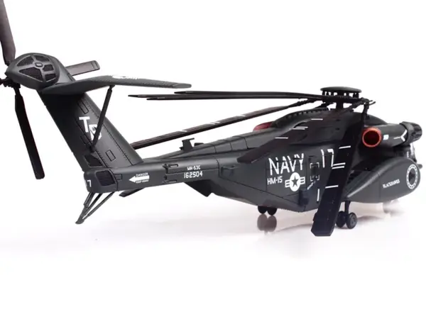 Sikorsky MH-53E Sea Dragon Helicopter "United States Navy Blackhawks Tail Number 17" Dark Gray 1/72 Diecast Model by Panzerkampf #3