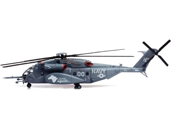 Sikorsky MH-53E Sea Dragon Helicopter "United States Navy Black Stallions Tail Number 00" Light Gray 1/72 Diecast Model by Panzerkampf #2