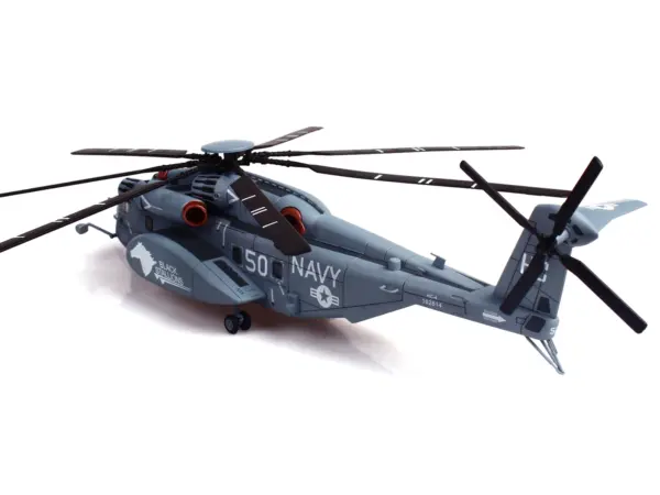 Sikorsky MH-53E Sea Dragon Helicopter "United States Navy Black Stallions Tail Number 50" Light Gray 1/72 Diecast Model by Panzerkampf #3