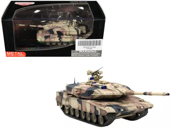 Leopard 2 A7+ Main Battle Tank "Desert Camouflage" German Army "Armor Premium" Series 1/72 Diecast Model by Panzerkampf #1