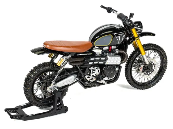 Triumph Scrambler 1200 XE Motorcycle Black (Dirty Version) James Bond 007 "No Time to Die" (2021) Movie Diecast Model Car by Corgi #3