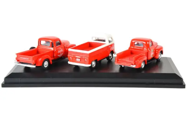 "Classic Pickups" Gift Set of 3 Pickup Trucks "Coca Cola" 1/72 Diecast Model Cars by Motorcity Classics #2