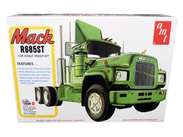 Skill 3 Model Kit Mack R685ST Semi Tractor Truck 1/25 Scale Model by AMT #1