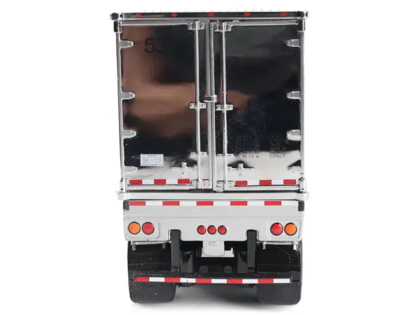 International Lonestar Truck with Sleeper Silver Metallic with "CAT Caterpillar" Mural Trailer "Transport Series" 1/50 Diecast Model by Diecast Masters #5