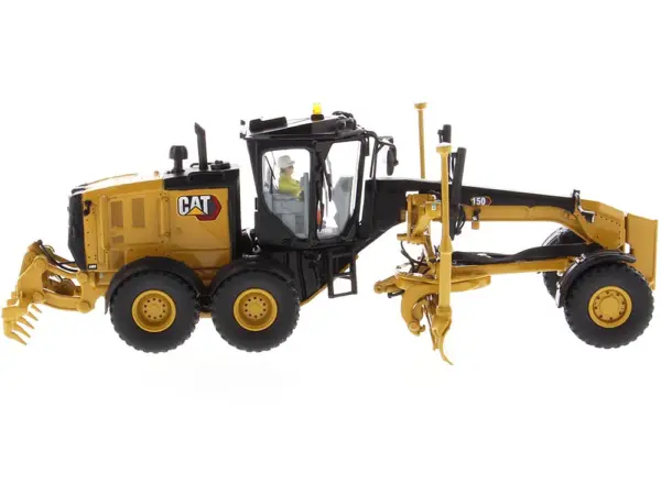 CAT Caterpillar 150 Motor Grader with Operator "High Line Series" 1/50 Diecast Model by Diecast Masters #5